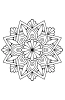 Bloemen mandala kleurplaat 1